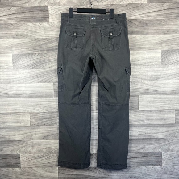 Kuhl Cargo Pants Womens Size 10 Gray Straight Leg Hiking Outdoor Relaxed Stretch - Picture 2 of 15